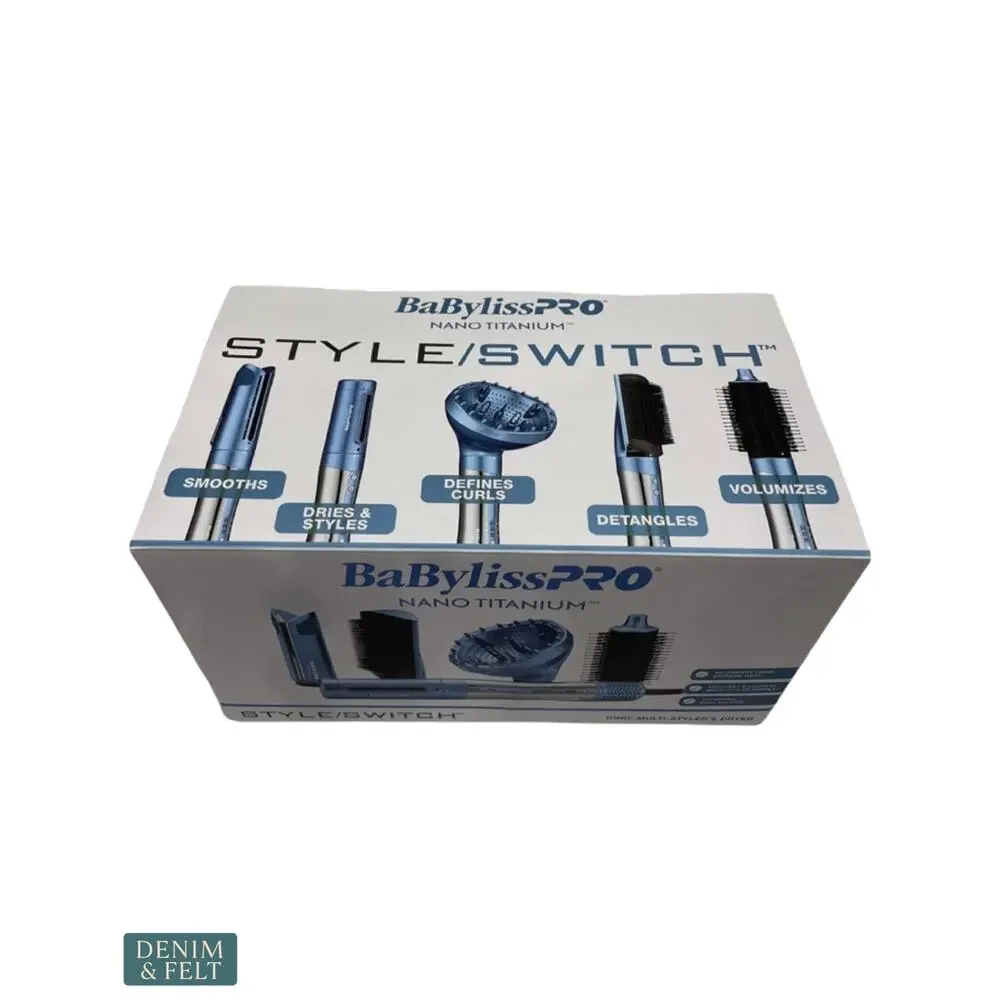 NEW BaBylissPRO StyleSwitch Ionic Multi Styler Dryer‎ 5 Attachments Blowout Curl